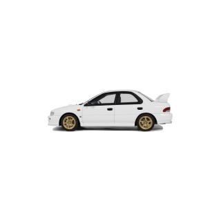 SUBARU IMPREZA WRX TYPE RA STI PURE WHITE 2000 OttO mobile 1:18 Resinemodell (Türen, Motorhaube... nicht zu öffnen!)